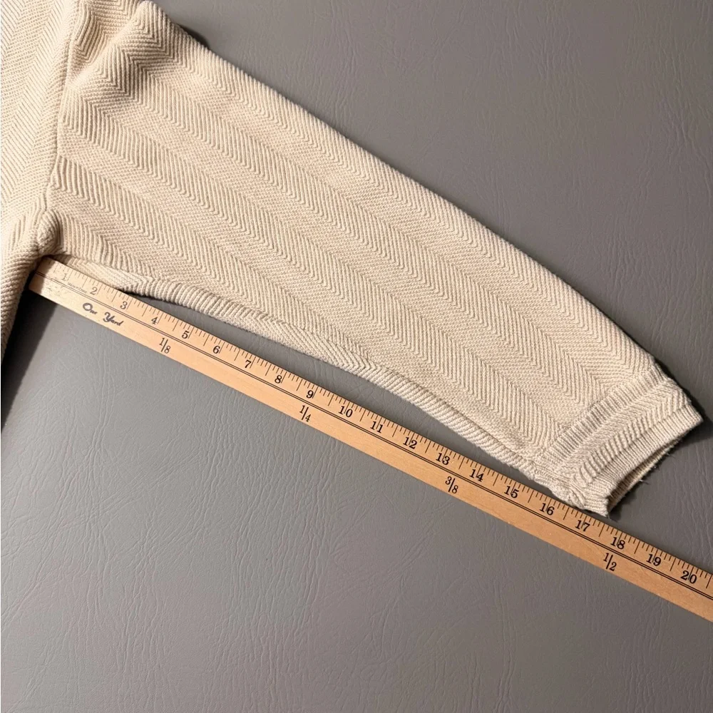 Chaps Men's Ivory Crewneck Sweater‎ Size L